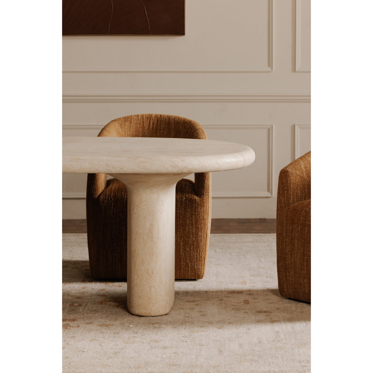 Warby Outdoor Dining Table Beige, Outdoor Table by Moe's Home, 6'6" width x 2'6" height x 3'6" depth View 7