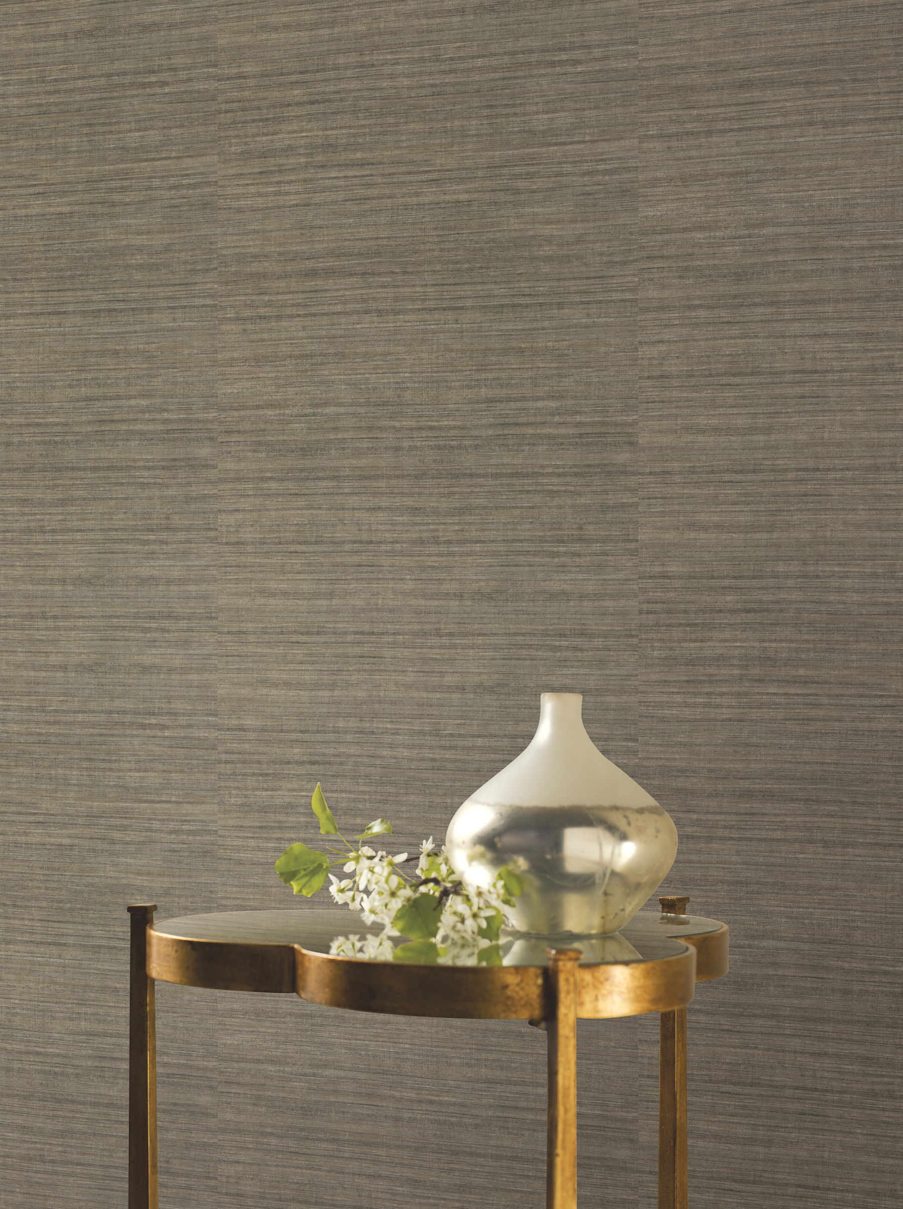 Silk Elegance Brown & Black Wallpaper, by York Wall, 27' length x 2'3" width x 0.02" depth View 2