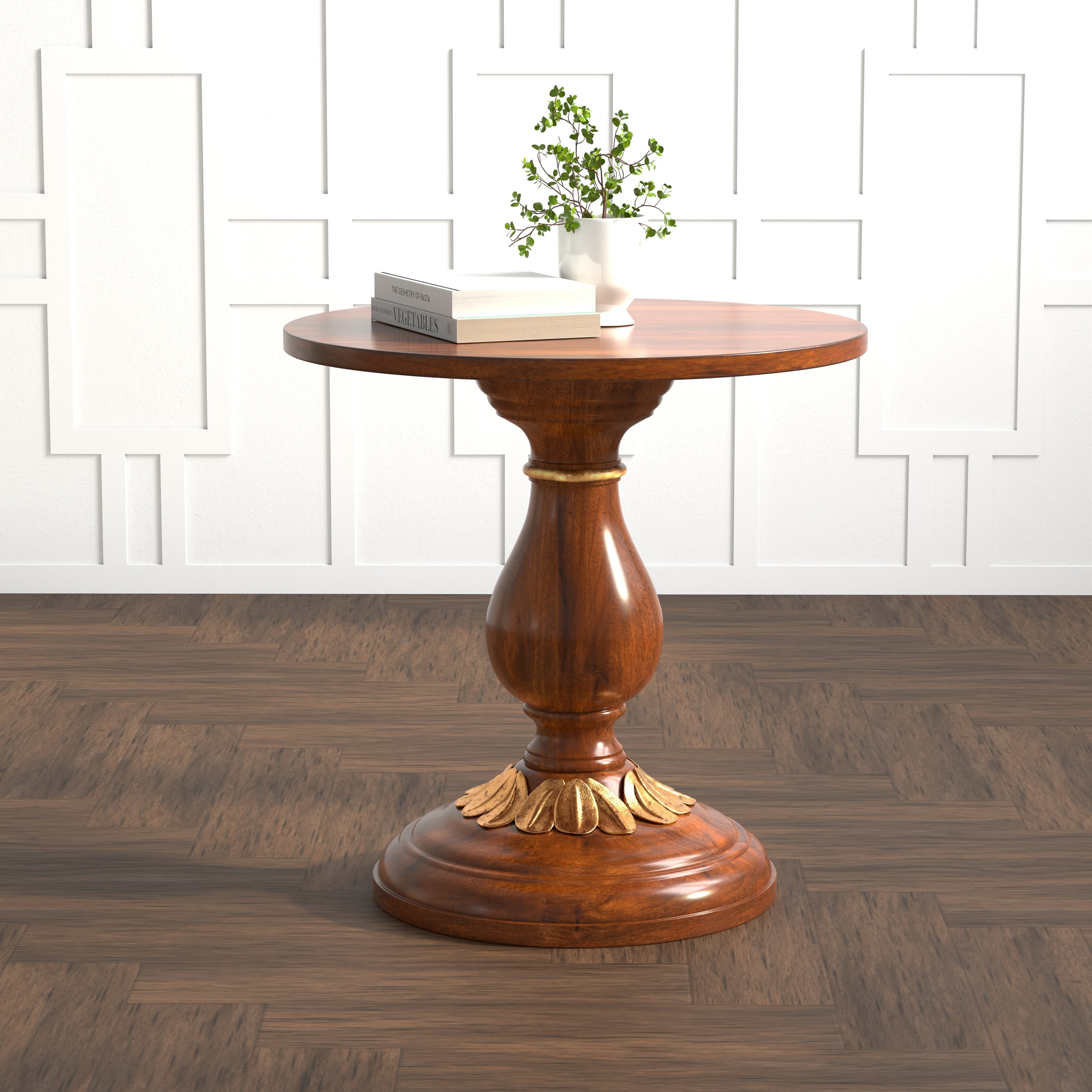 Elizabeth Carved End Table, Side & End Table by Sarreid, 28" length x 28" width x 28" height View 13