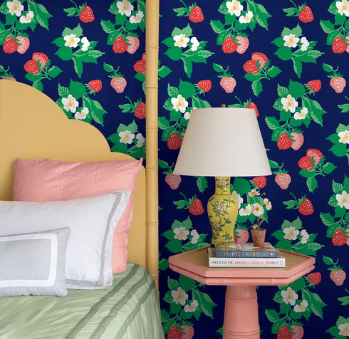 Berry Nice Navy Blue Peel & Stick Wallpaper