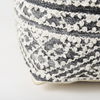 Farida   Dark Gray Wool and Polyester Patterned Pouf thumbnail 7