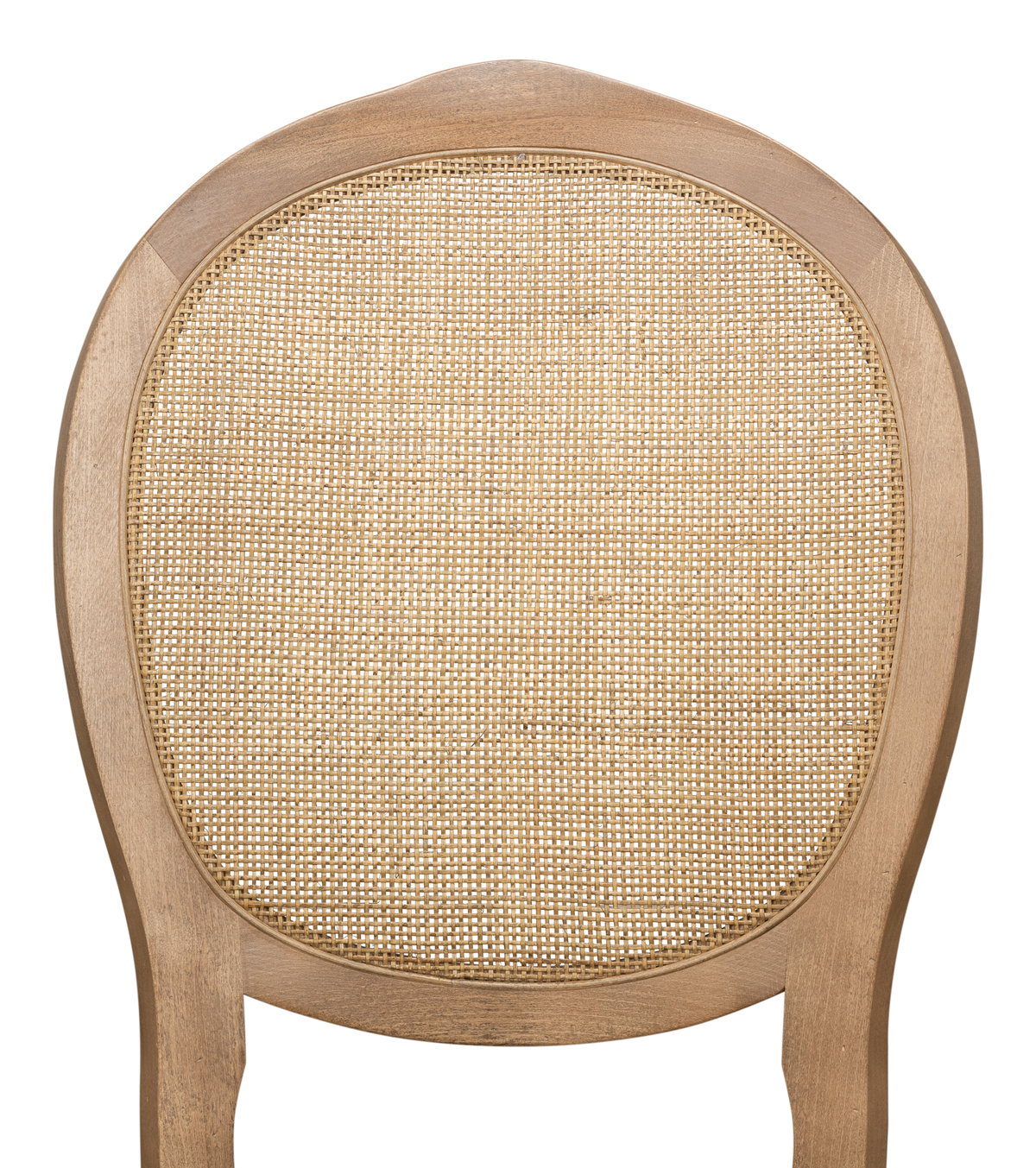 Oval Cane Back S/Chair  Drftwd Charcoal, by Sarreid, 2' length x 1'9" width x 3'5" height View 3