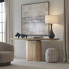 Dialogue Tan Ottoman, by Uttermost, 18" width x 18" height x 18" depth thumbnail 4