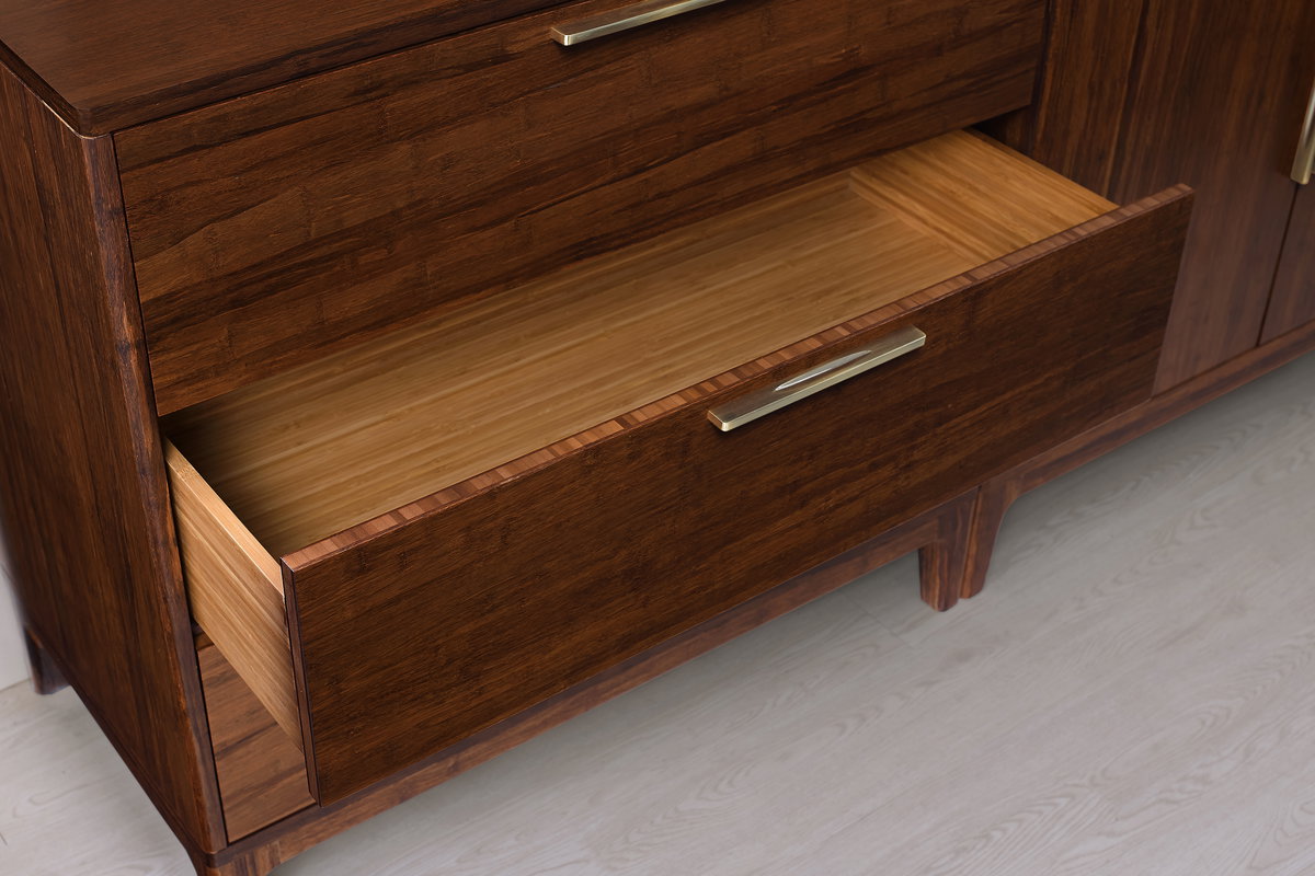 Mercury Three Drawer Chest, Exotic, Dresser by Greenington, 19" length x 36" width x 34" height View 3