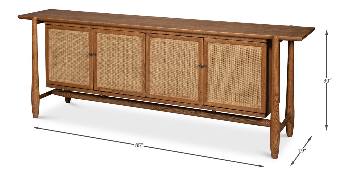 Nido Sideboard  4 Doors, by Sarreid, 1'7" length x 7'1" width x 2'6" height View 13