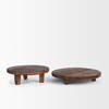 Iza Medium Brown Wooden Riser (Set of 2), Decorative Tray by Mercana, 11.75" length x 11.75" width x 2.25" height thumbnail 4