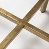 Vincent Octagonal White Marble Tabletop with Gold Metal End/Side Tables thumbnail 9
