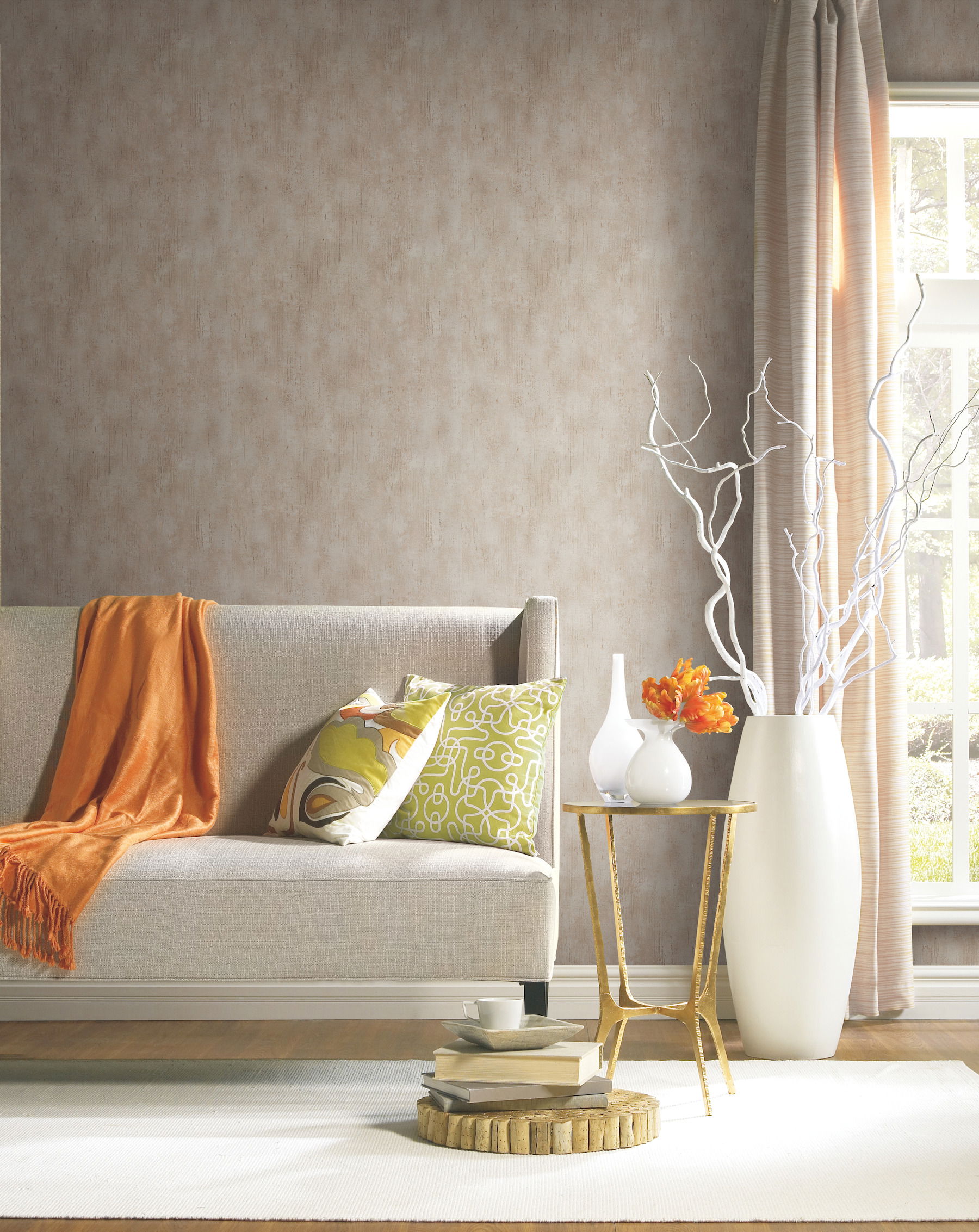 Edifice Grey & Taupe Wallpaper large image 