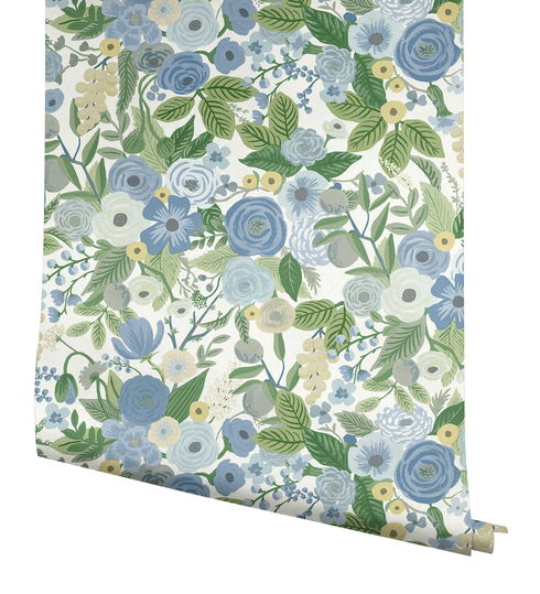 Garden Party Blue & Green Multi Peel & Stick Wallpaper