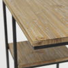 Ronin 25'H Rectangle 2-Tier Wood with Black Metal Accent Table, Side & End Table by Mercana, 18.5" length x 11.42" width x 25.2" height thumbnail 7