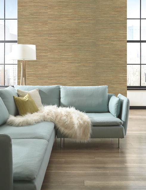 Raw Jute Green Wallpaper
