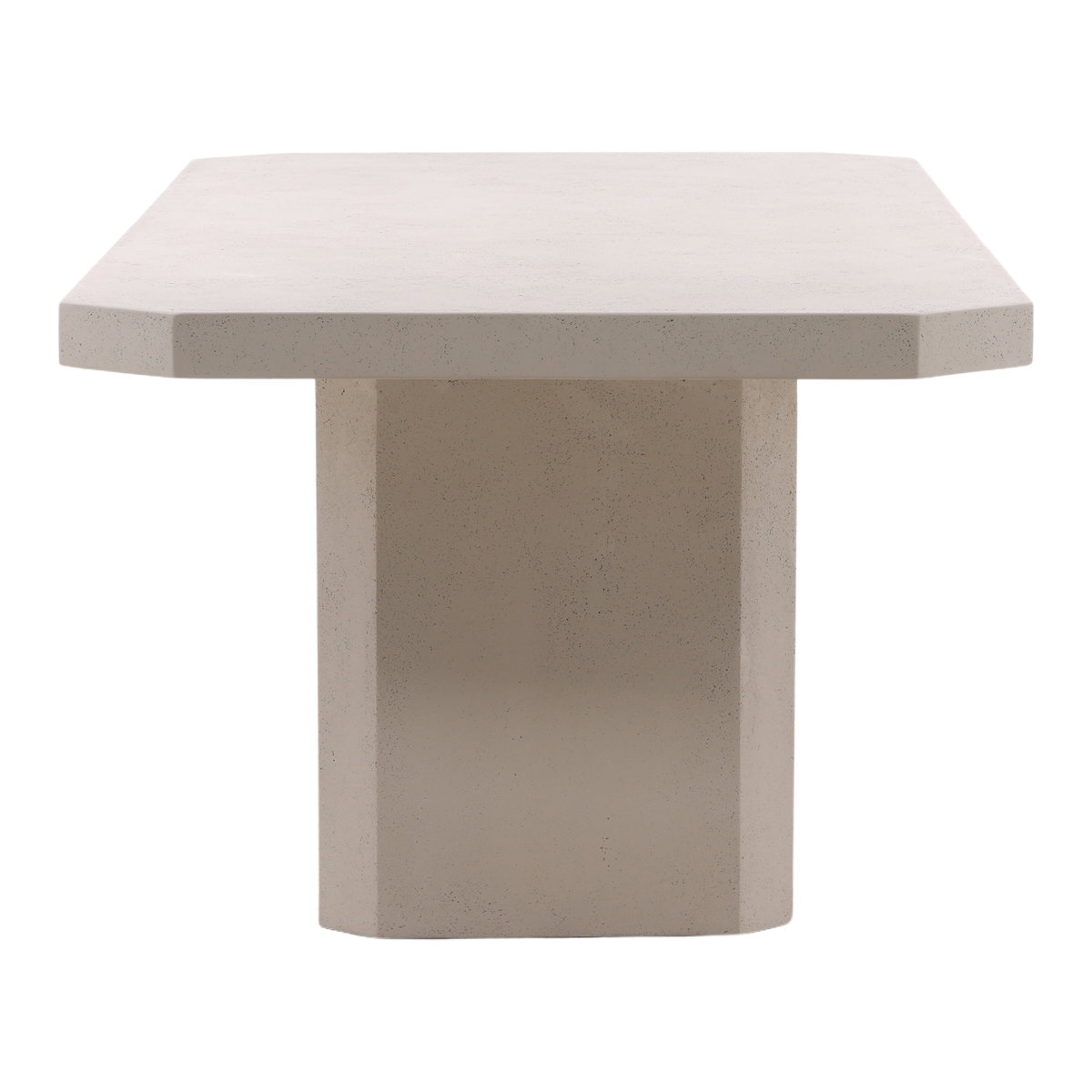 Prism Outdoor Dining Table Ivory, by Dovetail, 102.25" width x 30" height x 43.25" depth View 3