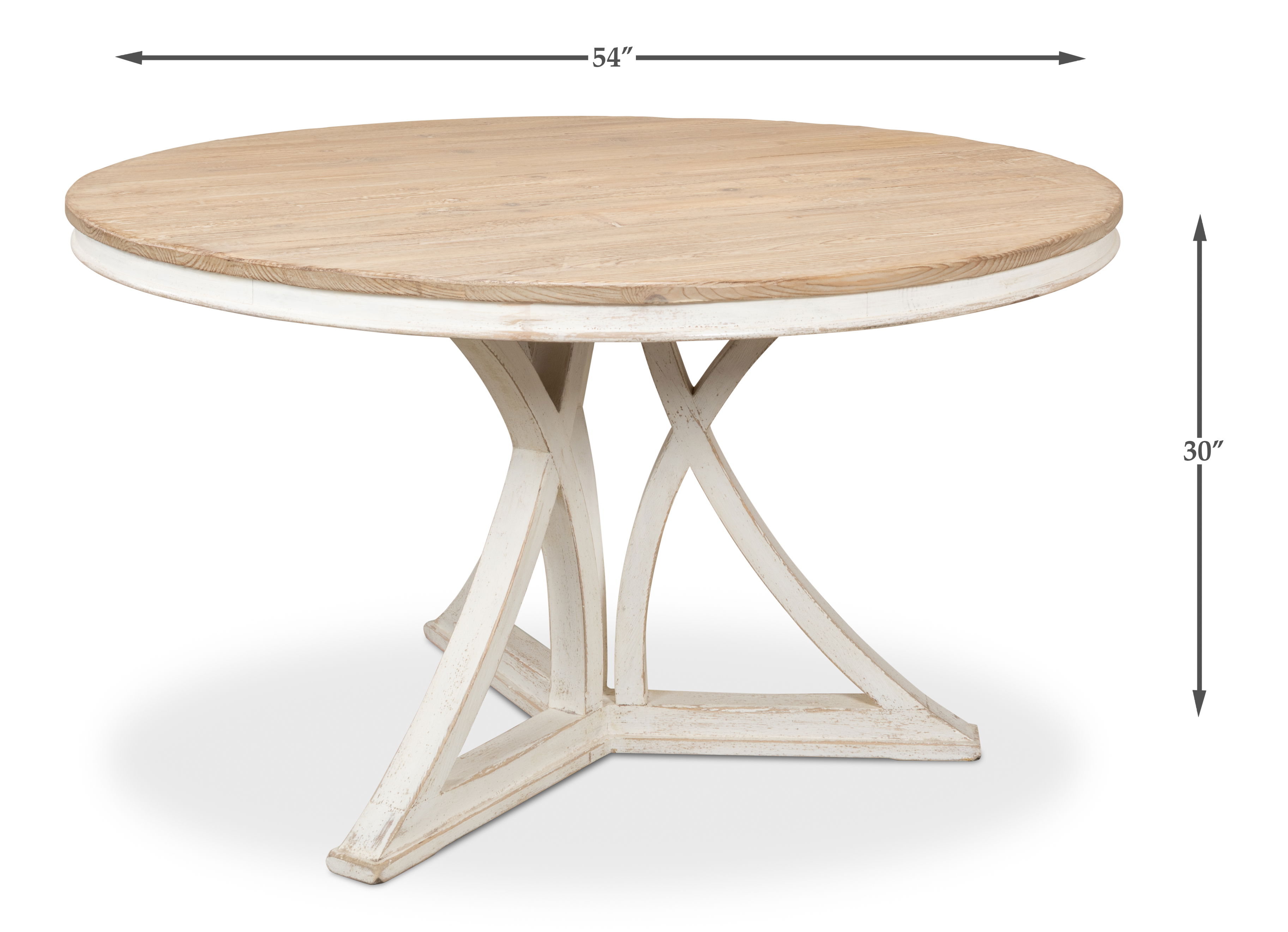 Flying Buttress Dining Table,Ant. White large image 