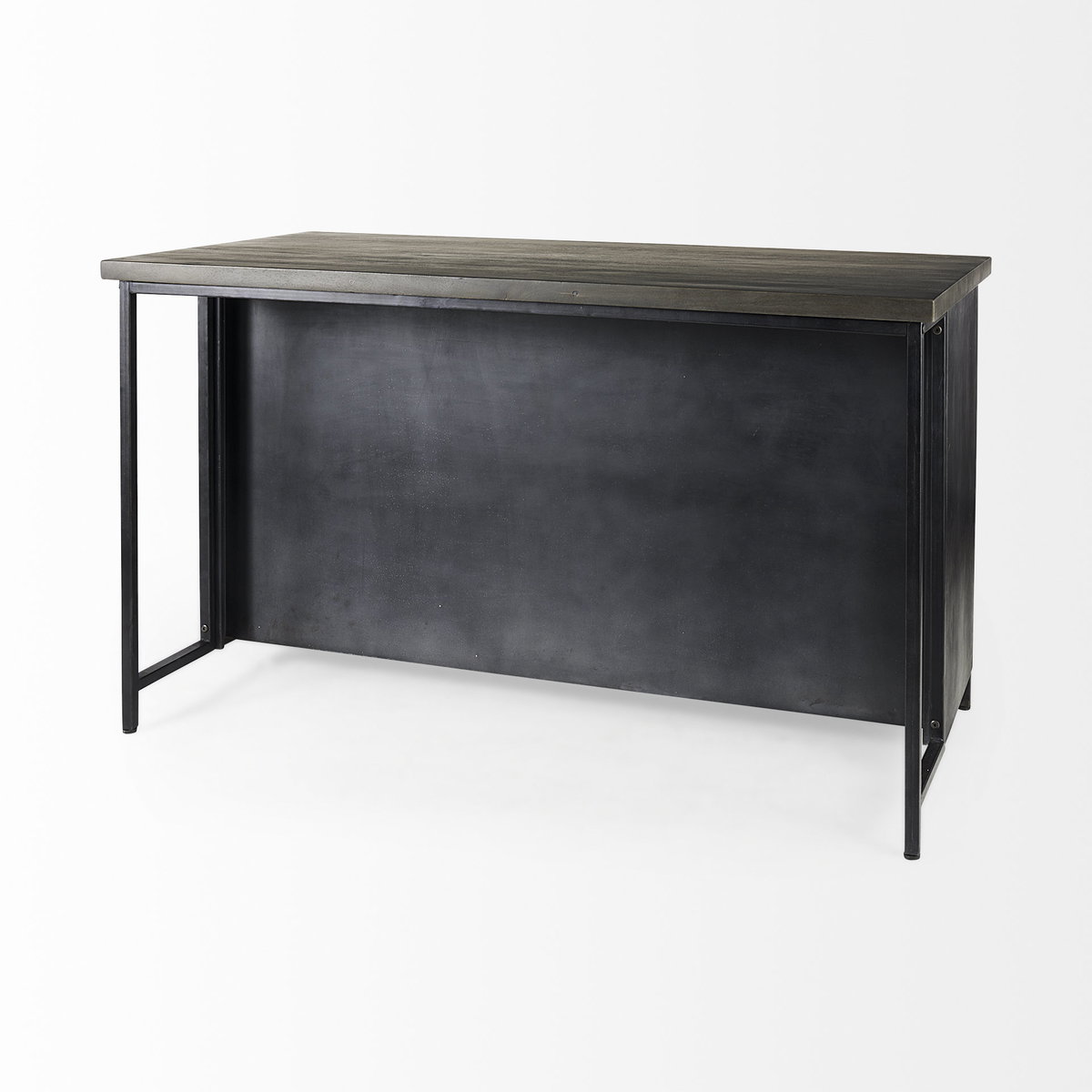 Dimitra  Dark Iron with Glass Doors Kitchen Island, by Mercana, 62" length x 32" width x 36" height View 8