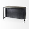 Dimitra  Dark Iron with Glass Doors Kitchen Island, by Mercana, 62" length x 32" width x 36" height thumbnail 8