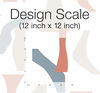 Modernist Coral & Blue Peel & Stick Wallpaper thumbnail 4