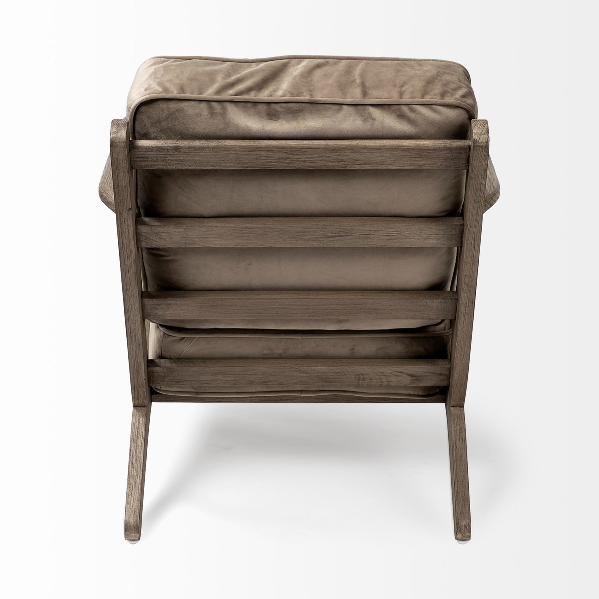 Olympus II Brown Velvet Covered Wooden Frame Accent Chair, by Mercana, 28" length x 31" width x 32" height View 5