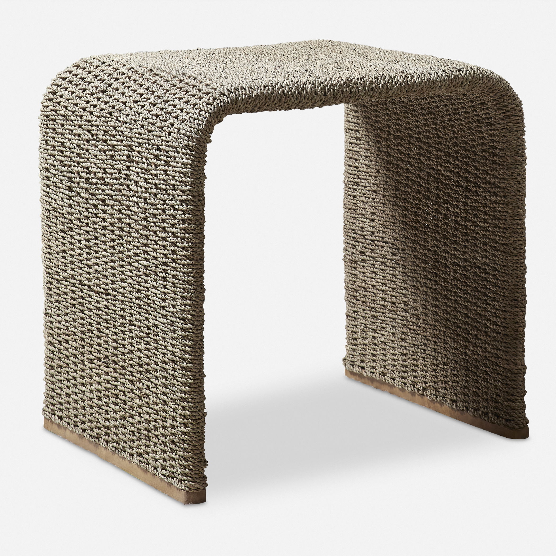 Calabria Woven Seagrass End Table large image 