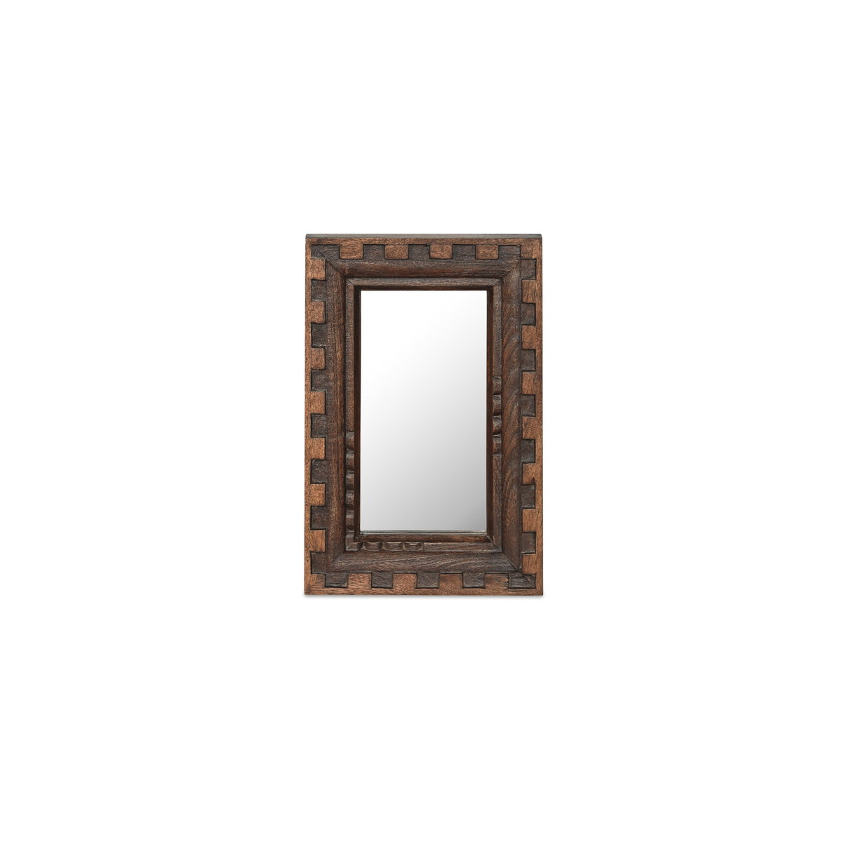 Holland Mirror Small Brown, by Moe's Home, 12" width x 18" height x 2" depth View 1