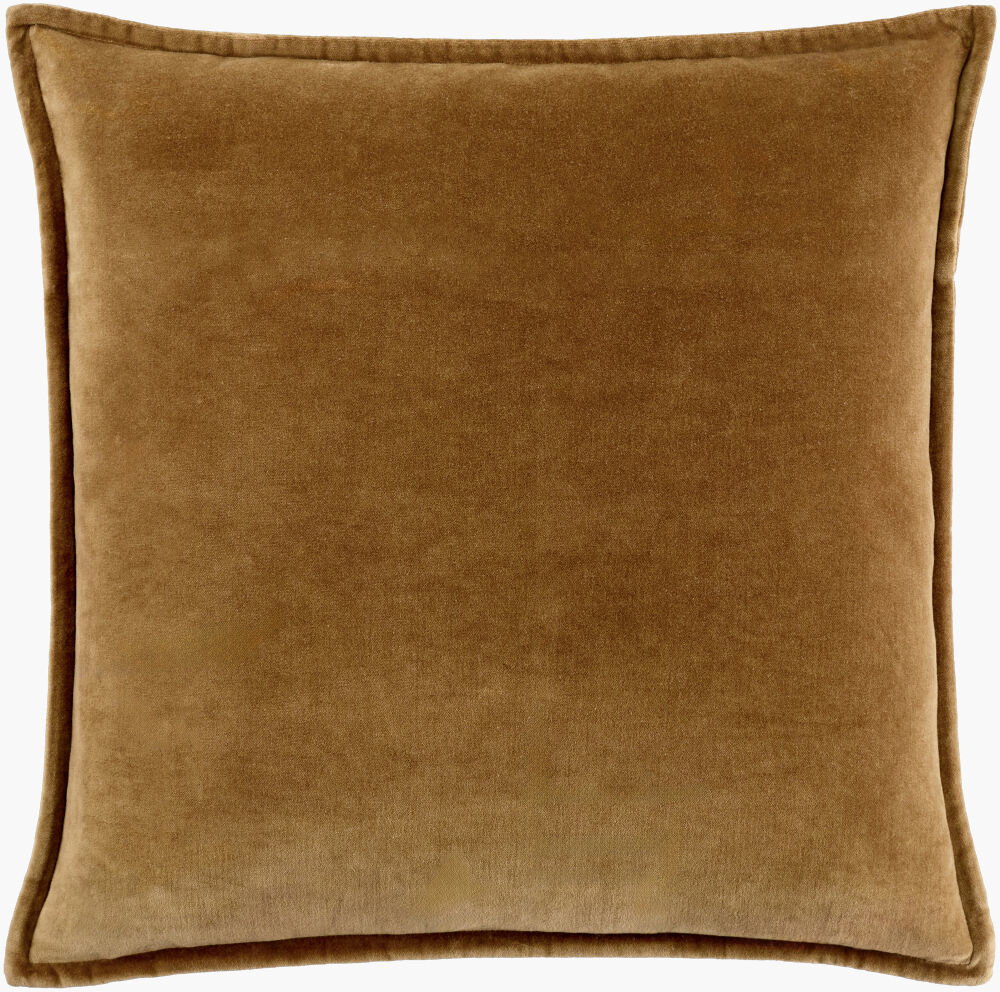 Cotton Velvet Accent Pillow Down, Decorative Pillow by Surya, 22" length x 22" width