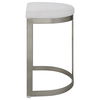 Ivanna Backless Silver Counter Stool thumbnail 5