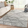 Jaipur Living Kenzi Handknotted Trellis Gray Brown Area Rug thumbnail 2