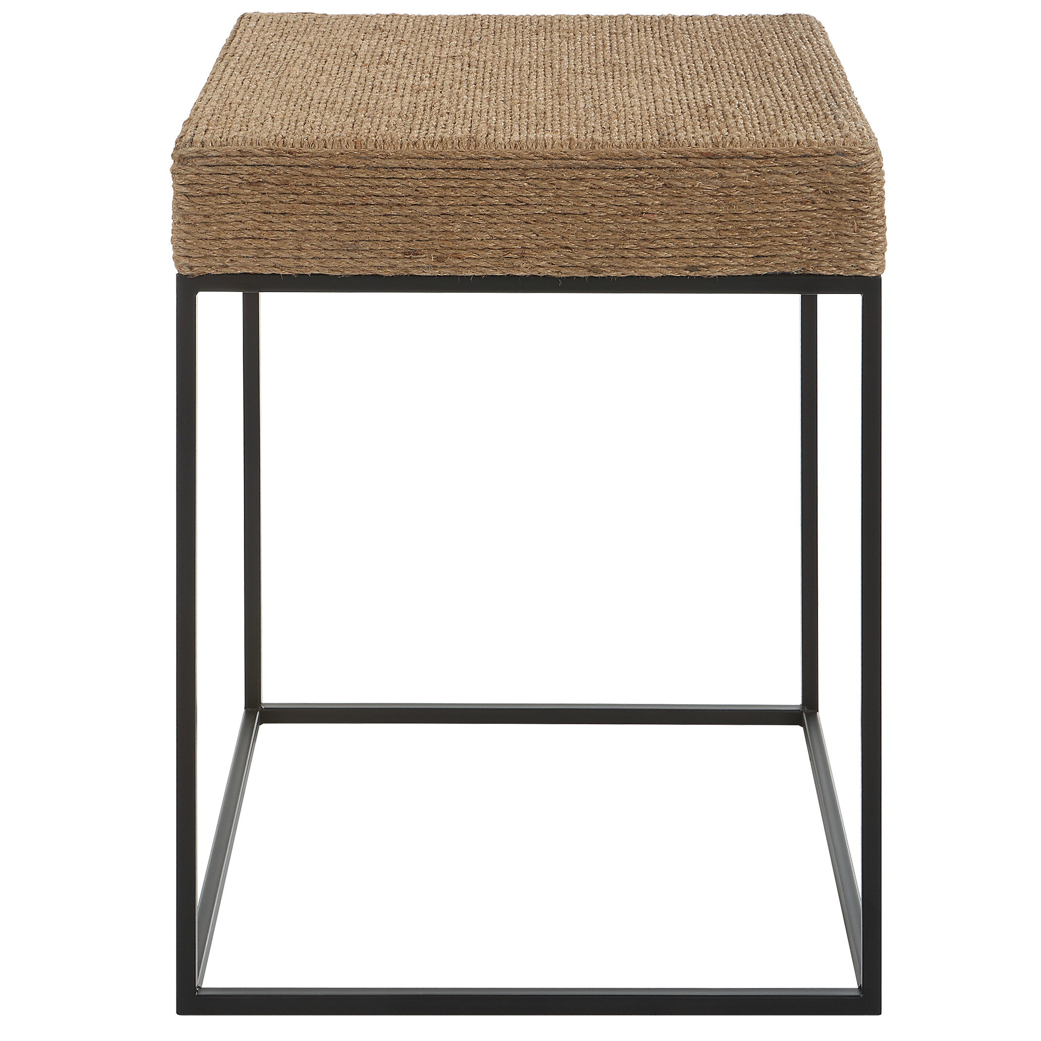 Laramie Rustic Rope Accent Table large image 