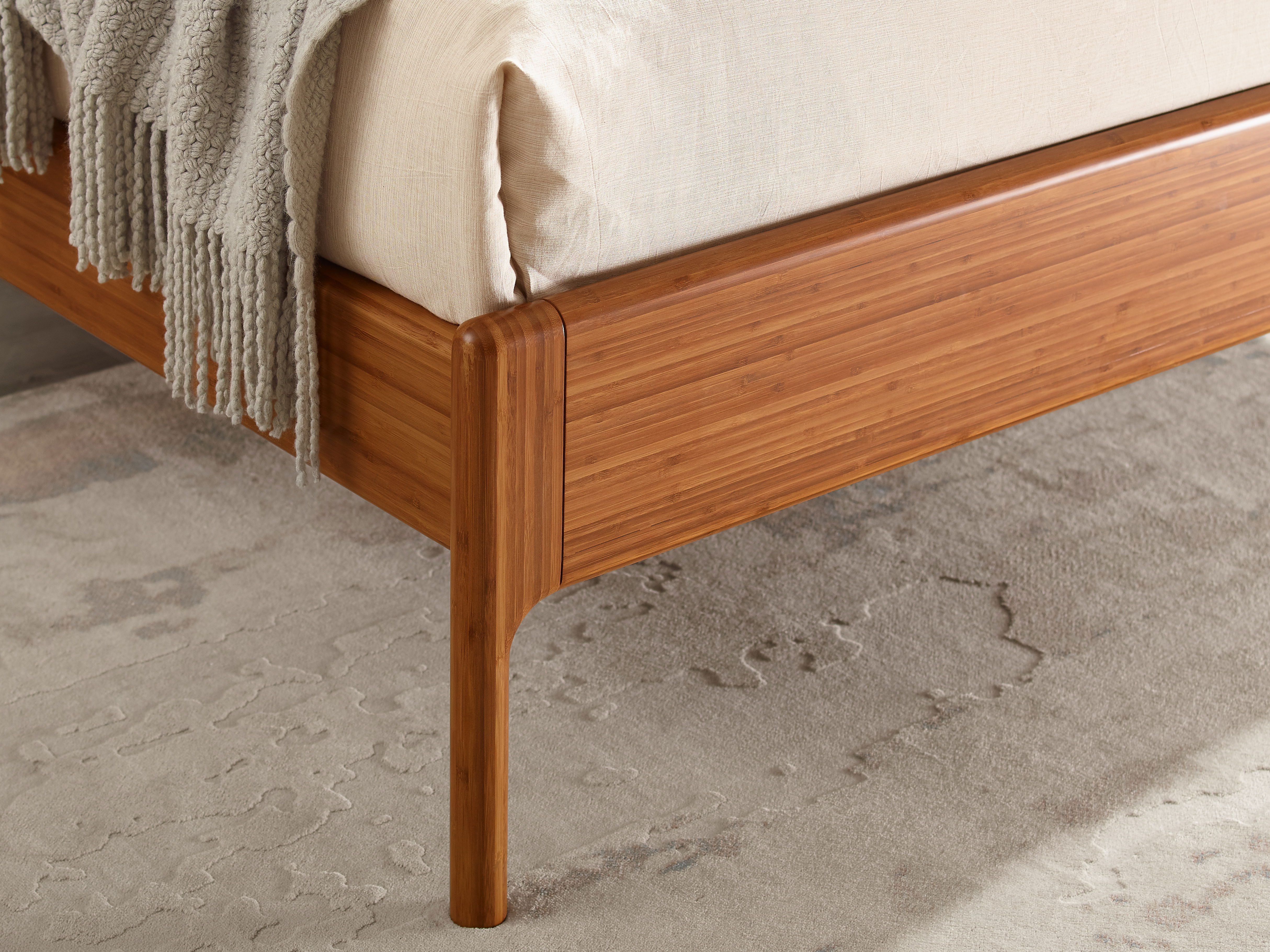 Ventura Queen Platform Bed, Amber, by Greenington, 87.25" length x 63.5" width x 39.5" height View 10