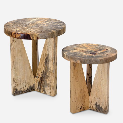Nadette Natural Nesting Tables, S/2