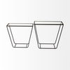 Arya (Set of 2) 24L x 10W Black Rectangular Glass Top Iron Frame Accent Table thumbnail 6