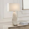 Palm Leaf White Table Lamp, by Uttermost, 19" width x 31.25" height x 19" depth thumbnail 5