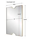 Ticket Gold Vanity Mirror, by Uttermost, 1'11.75" width x 2'11.5" height x 1.12" depth thumbnail 3