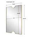 Ticket Gold Vanity Mirror, by Uttermost, 23.75" width x 35.5" height x 1.12" depth thumbnail 3