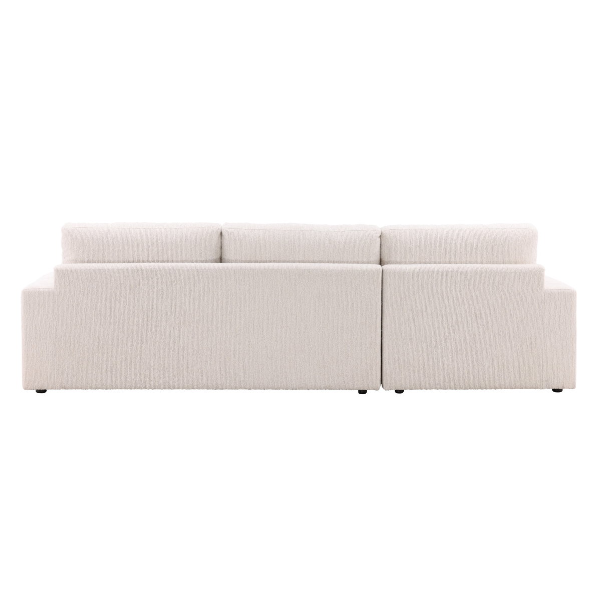 Bryce Chaise Sectional Cream, Sectional Sofa by Dovetail, 115" width x 34.68" height x 74.5" depth View 4