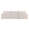 Bryce Chaise Sectional Cream, Sectional Sofa by Dovetail, 115" width x 34.68" height x 74.5" depth thumbnail 4