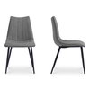 Alibi Dining Chair Dark Grey-set Of Two, by Moe's Home, 18" width x 33" height x 20" depth thumbnail 3