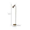 Trumpet Floor Lamp Gold, by Moe's Home, 11" width x 48" height x 8" depth thumbnail 5