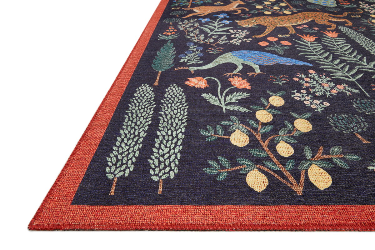 Rifle Paper Co. x Loloi Menagerie Rug, 3'9" length x 5'9" width View 3