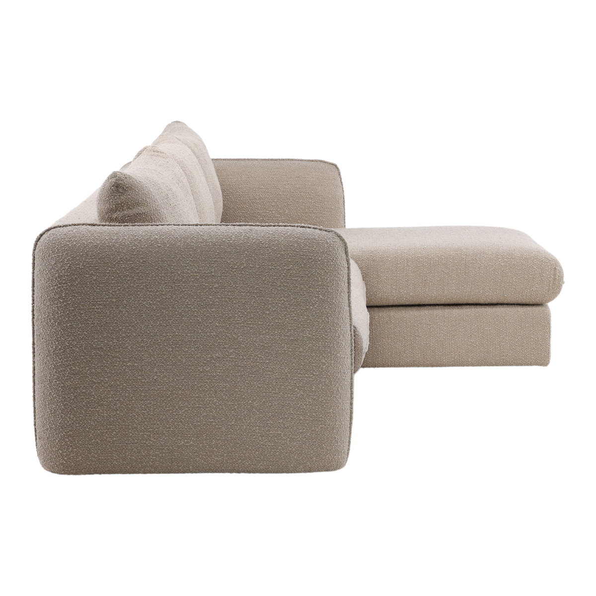 Torrey Chaise Sectional Sand, Sectional Sofa by Dovetail, 130.7" width x 36" height x 70" depth View 3