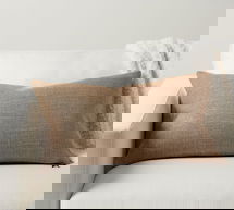 Online Designer Bedroom Belgian Linen Lumbar & Down Feather Insert Bundle, 16" x 26", Bronze