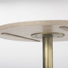 Maxwell 32' Round Pedestal Dining Table | Modern | Light Wood & Gold Metal/Light Wood | Seats 2, by Mercana, 32" length x 32" width x 36" height thumbnail 5