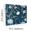 Teahouse Floral Navy Wallpaper thumbnail 7