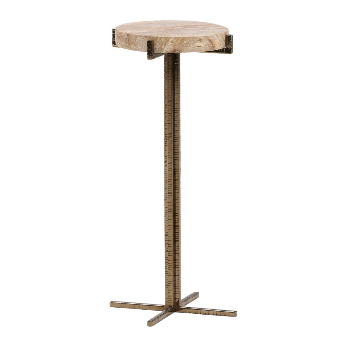 Hesper Side Table Natural, Side & End Table by Dovetail, 9.17" width x 21" height x 9.17" diameter x 9.2" depth View 1