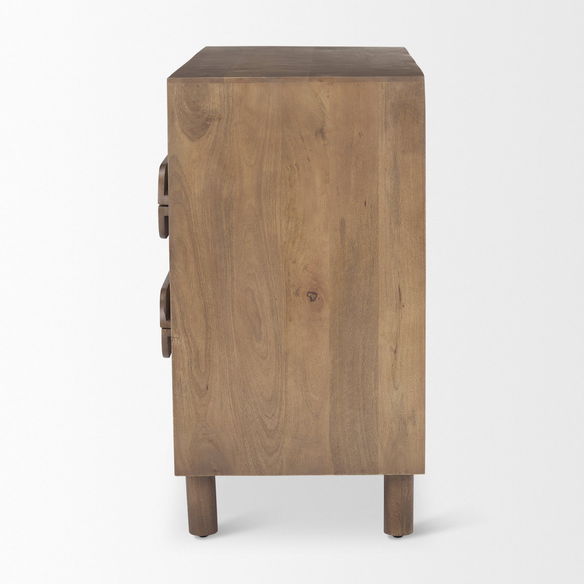 Astrid  36L x 17W x 30.3H Medium Brown Solid Wood 3 Drawer Cabinet, Cabinets & Chest by Mercana, 36" length x 17" width x 30.25" height View 6