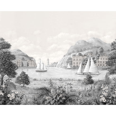 Safe Harbor Grey Wall Mural