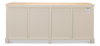Antique Whitewash Sideboard, 4 Door, Cabinets & Sideboard by Sarreid, 83" length x 20" width x 36" height thumbnail 3