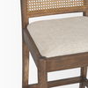 Elle Rounded Caneback Medium Brown Wood with Oatmeal Fabric Counter Stool thumbnail 11