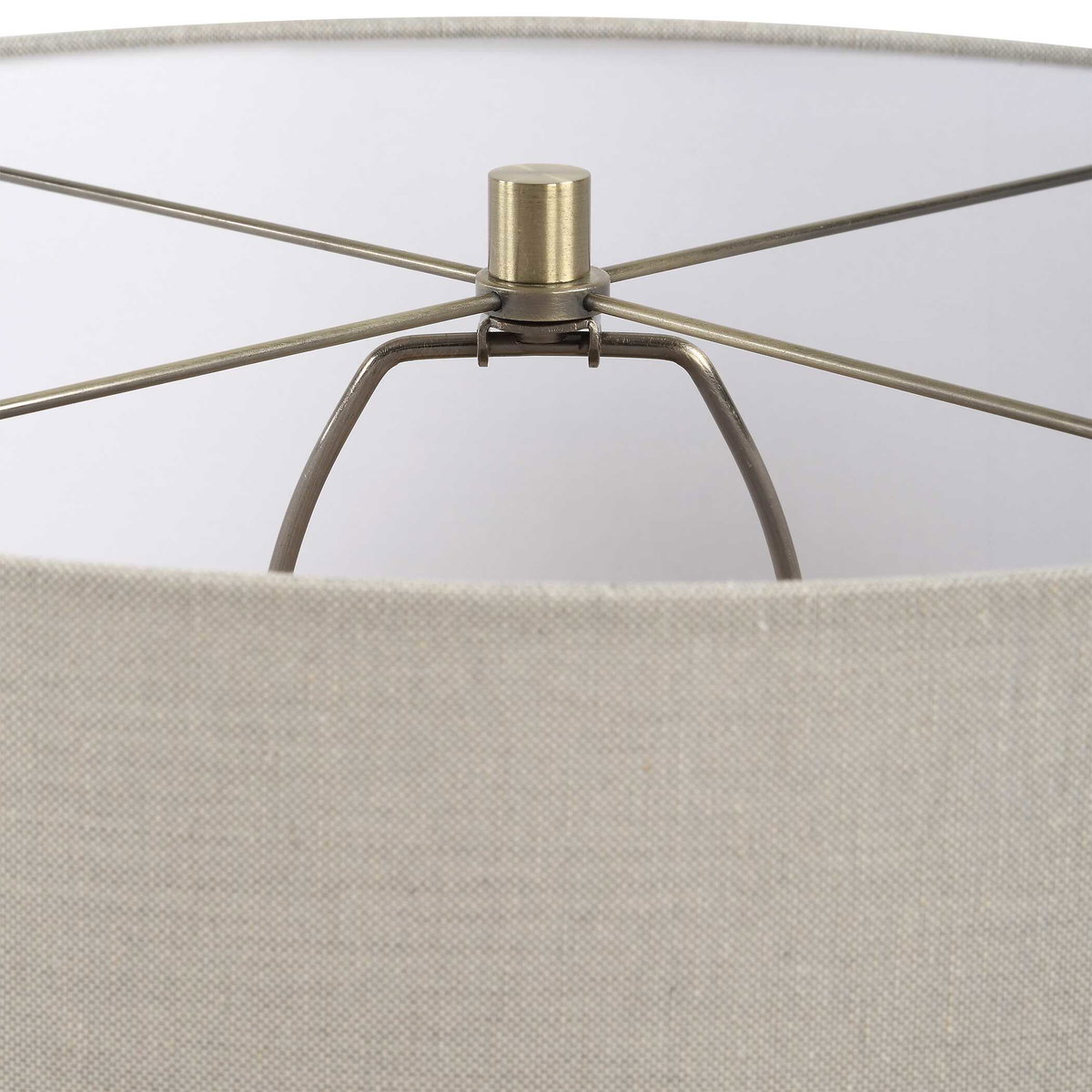 Maliyah Linen Table Lamp, by Uttermost, 18" width x 29" height x 18" depth View 5