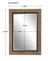 Island Braided Straw Mirror, by Uttermost, 29.5" width x 41.37" height x 2" depth thumbnail 3