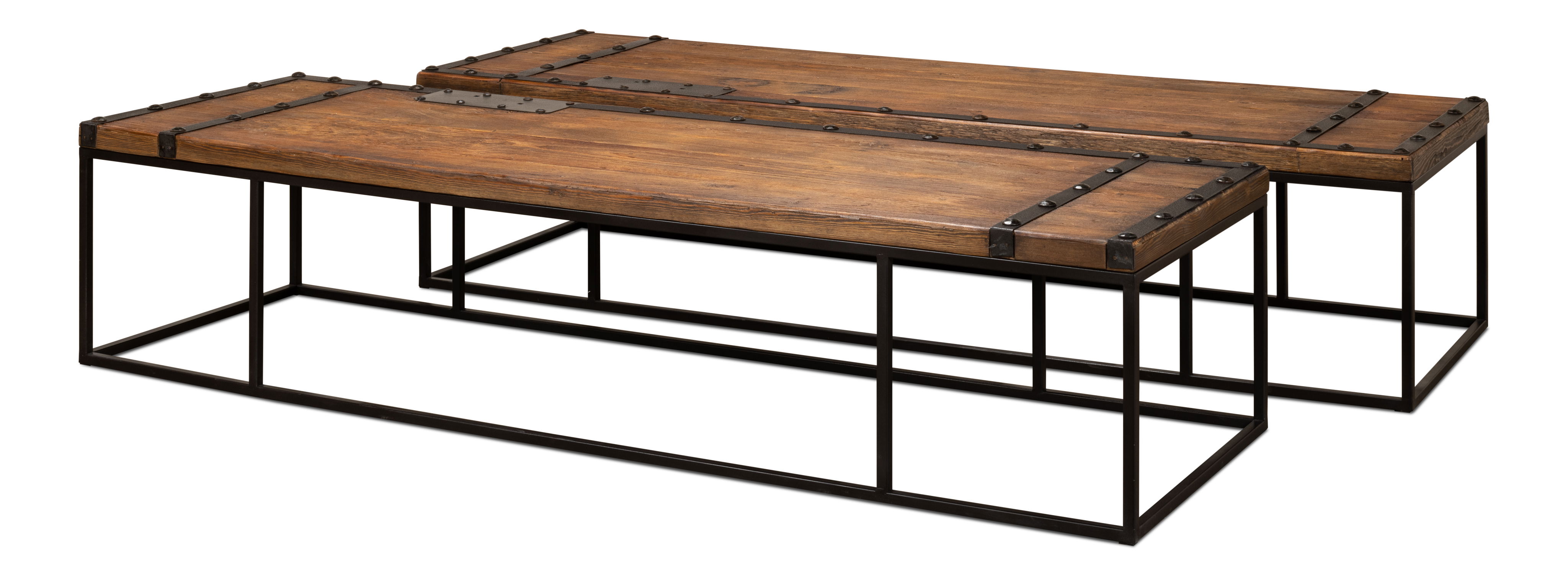 Antique Doors Coffee Table, by Sarreid, 82" length x 50" width View 10